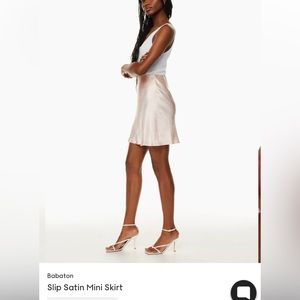 Aritzia Babaton Slip Satin Mini Skirt